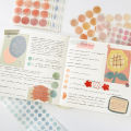 RHS Online Watercolor Polka Dot Stickers Salt Based Dot Washi Stickers INS Album Diary Journal Decorative Scrapbooking Crafts DIY Sticker. 