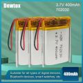 3.7V 400mAh 702030 lithium polymer lipo Rechargeable battery Lion for MP3 MP4 GPS bluetooth headset camera 7*20*30mm. 