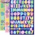 Iridescent Letter Stickers Colorful Self-adhesive Letter Stickers for Scrapbooking Diy Crafts Iridescent Vinyl Alphabet Numbers Perfect for Journals Water Bottles 6 Sheets Set Colorful Alphabet. 