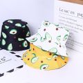 Avocado Bucket Hat for Men Women Fisherman Sun Hat Full Print Outdoor Beach Travel Summer Cap Uni Reversible Double-Side-Wear. 