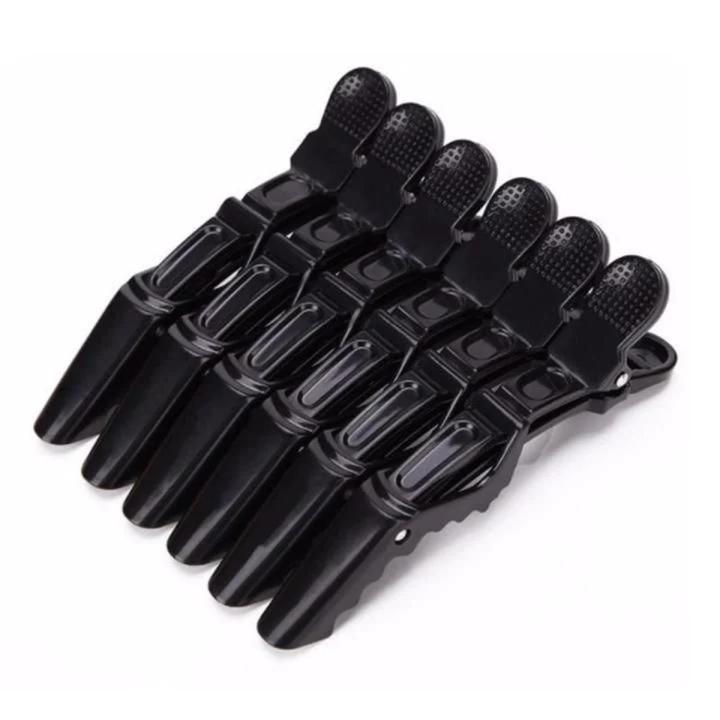 Crocodile Hair Clips Black 6 Pcs