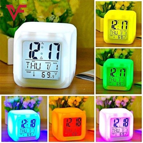Table Clock With Led FREE SHIPPING Digital Table Clock 7 Color Changing Led Lights Big Size ...