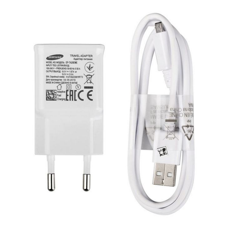 Mobile phone charger  Samsung EP-TA20EWE  Fast Charger  Micro USB Cable-White