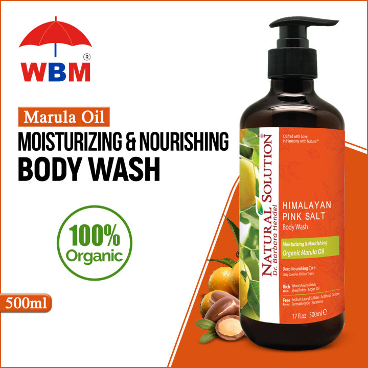 𝐖𝐁𝐌 - Natural Solution Body Wash Marula Oil - 500ml | Hydrating Body Wash Shower Gel