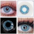 3-tone Ice Blue Contact Lenses 14.2mm Diameter Colored Contact Lenses For eye make up+ Free kit case and water - Fresh color for 5 to 6 time Use,disposible lenses, lense, eye lense, color lense , eye lenses for girls. 