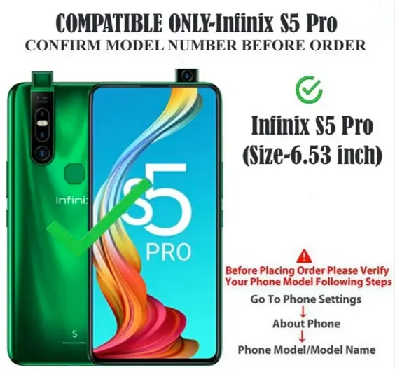 For%20Infinix%20S5%20Pro%20Shockproof%20Airbag%20Anti%20Shock%20Resistant%20Clear%20View%20Transparent%20Silicone%20Back%20Cover%20-%20Image%205