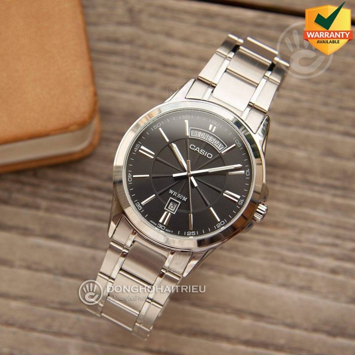 Casio - MTP-1381D-1AVDF - Stainless Steel Wrist Watch for Men - Silver & Black