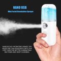 30ml Portable Nano Facial Mister, Handy Mini Facial Steamer, Atomization Eyelash Extensions Skin Care Steamer, Handy Moisturizing Mist Sprayer, USB Rechargeable. 