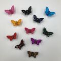 Butterfly  Hairs Catchers Plastic Shiny Solid Random Colors Pack of 6 For Girls & Women/ Cute Butterfly Shiny Hair Catcher For Girls And Women/6 Random Color Hair Catcher Set For Girls/ Pack Of 6 Shiny Color Catchers For Girls And Women. 
