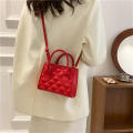 Fashion Small Women Bags Shoulder Bag Ladies Hit Color Stitching Bag Messenger Bag PU Mini Square Bag Purse. 