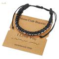 Morse Code Bracelet Accessories Fathers Day Bracelet Jewelry for Anniversary Birthday Gifts. 
