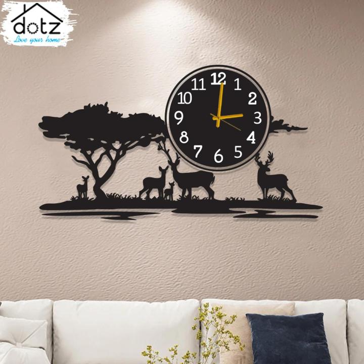 meadows diy wall clock, new stylis animal design wall clock, creative wall clocks, clock for guest room, stylish clock for TV lounge