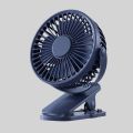 Clip On Mini Fan Portable Desk Fan Rechargeable 1200mAh Battery Operated Fan for Stroller Camping Air Cooling Fan. 