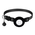 Cat Collar, for Apple Air Tag Cat Collar, in 3/8Inch Width Black. 