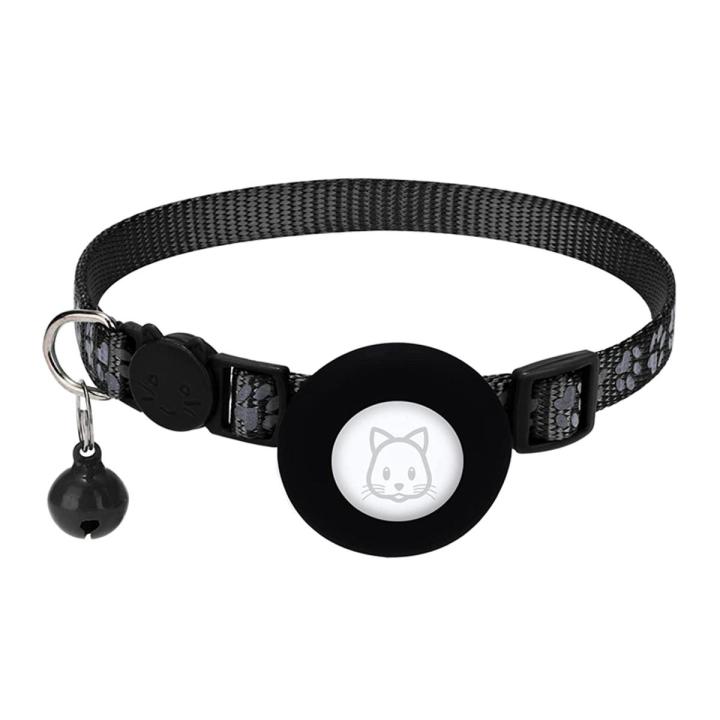Cat Collar, for Apple Air Tag Cat Collar, in 3/8Inch Width Black