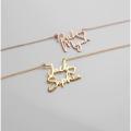 Customized 2 Name Necklace with Heart, Couple Name, Couple Necklace, Personalized Necklace. 