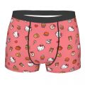 Hello Kitty Pattern Boxer Shorts For Homme 3D Printed Cartoon Underwear Panties Briefs Breathable Underpants. 