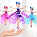Flying Fairy Doll - Infrared Sensor and Hand Induction Control, Remote Control Helicopter Toy for Kids - Magical Princess Ballet Girl Flying Toy. 