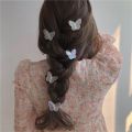 5pcs Girls Transparent Butterfly Pink Hairpin Women Fashion Hair Clips. 