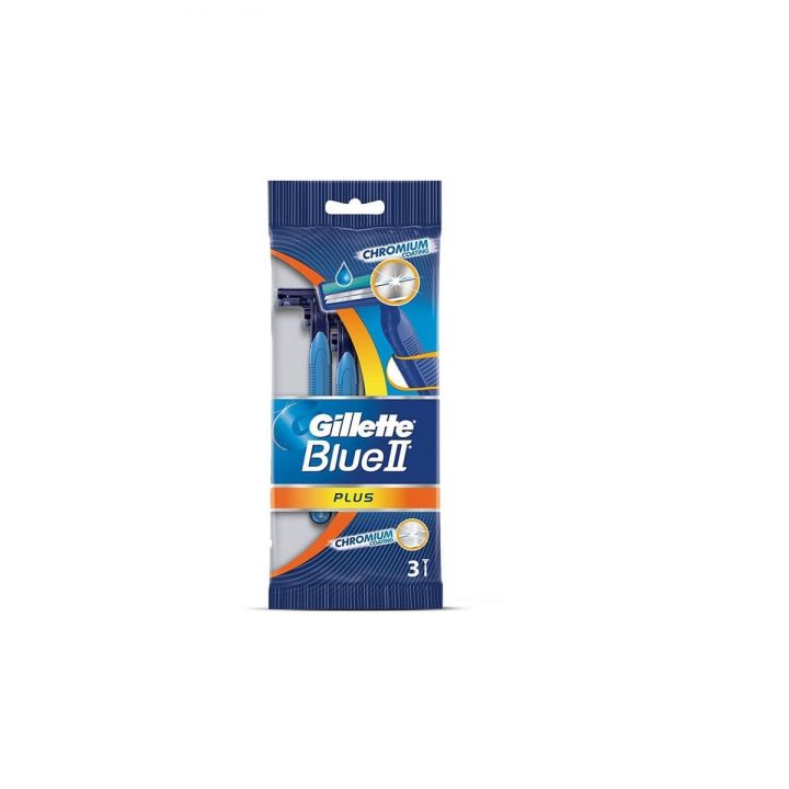 Gillette Blue II Plus Shaving Razor Bag of 3