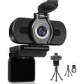 Dericam Webcam with Microphone, 1080P Webcam, Desktop Laptop Computer USB Web Camera with Privacy Cover and Tripod, Plug and Play for Video Streaming, Conference,Gaming, Online Classes (with Tripod). 