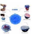 6Pcs Kitchen Reusable Silicone Stretch Seal Lid Preservation Vacuum Food Storage Bowl Cover6Pcs Kitchen Reusable Silicone Stretch Seal Lid Preservation Vacuum Food Storage Bowl Cover. 