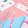 New Arrival 12pcs/pack Cute Pink Panther Flamingo HB Wood Pencils With Eraser Children Study Sketch Pencil School Stationery. 