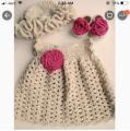 Woolen Baby Frock, Crochet Frock Full Set. 