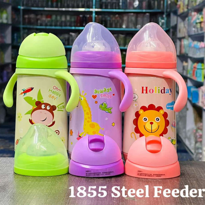 280ml – 9oz Imported Steel Feeder for kids / Steel Baby Feeder bottles or Stainless Steel Feeding Bottle