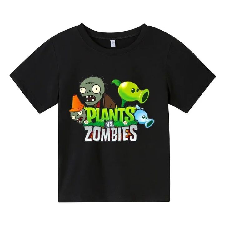 Funny T Shirt Cotton Men Women Pvz Plants Vs Zombie Plants Vs Zombie 2 Print Kids T Shirts Video Game Garden Warfare Plants