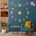 Gift City Presents Creative 3d Letters DIY Wooden Wall Clock for Home and Offices Self Adhesive. 