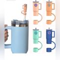 Straw Topper Tumbler Accessories Silicone Straw Cover Dust Proof Straw Cap Leak Proof Straw Lid Protector Reusable Straw Topper Cup Lid Cover. 