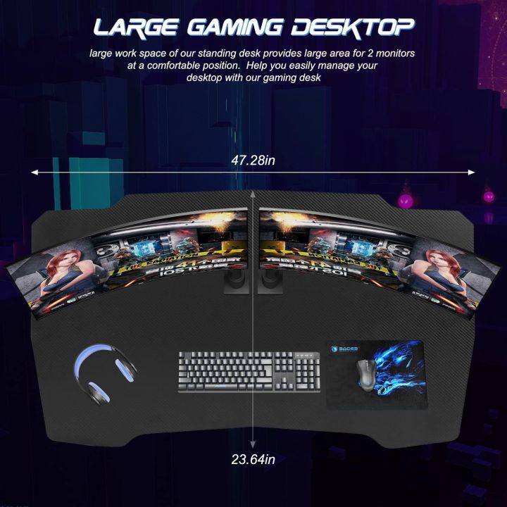 Gaming%20Desk%20Z%20Shaped%2048%20inch%20Gaming%20Workstation%20Ergonomic%20Gaming%20Table%20PC%20Computer%20Desk%20with%20Headphone%20Hook%20for%20Game%20Players,%20(customized)%20-%20Image%204