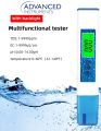 ADVANCED™ 4 in 1 TDS EC pH Temperature Multi-function Test Pen Digital Water Quality Tester Water Quality Test Pen Acidity Meter PH / TDS / EC / Temperature For Fish Aquarium Swimming Pool Drinking Water Hydroponics Sauce / Laboratory. 
