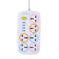 Tolsen Power Universal Socket Extension Cord With 6 Outlet and 4 USB Port Moveable Multi Function Socket Extension Socket. 