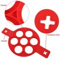 Techmanistan 7-Cavity Silicone Material Reusable Pancake Mold 7 Circles Eggs Ring Maker Kitchen Baking Cooking Tools. 