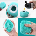 premium Silicon Body Brush, Exfoliating Body Scurb Brush with Soap Dispenser, 2 in 1 Ultra Soft Bath Sponge Shower Massager, Baby Shower Brush, Shampoo and Gel Dispenser, Loofah Brush, Body Cleaning Scrubber for Man, Women and Children. 