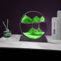 Mylecart 3D Moving Sand Art Desk Lamp, Sand Lamp, Flowing Sand Painting Night Light, Creative Sand Art Liquid Motion Living Room Bedroom Table Lamp, Aesthetic Table Lamp, Hourglass Sandscape Display. 