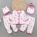 Newborn Baby Dress - 5PCs Newborn Baby Baba Clothes | Zero Size Starter Gift Set | 0-4 Month Kids Dress Up Set | New Born Baby Clothing Suit - SOFT CROWN DRESS. 