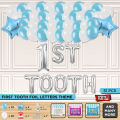 First Teeth Foil Letter Theme Collection, My 1-s-t Tooth Celebration Decoration Event, Photo Backdrops, Baby Boy, Baby Girl, Milk Teeth, First Tetting, Indoor & Outdoor Decoratives, Decor Party Supplies : WlPW7yLm. 
