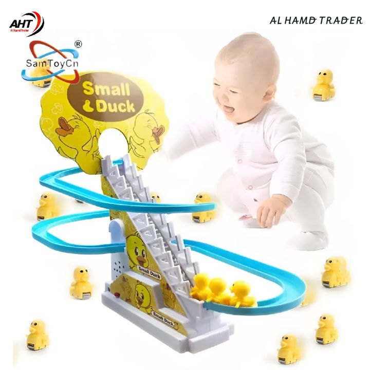 Small Duck Climbing Stairs Toy Electric Ducks Chasing- AL HAMD TRADER
