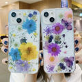 Real Dried Pressed Flowers Phone Case For iPhone 13 12 11 Pro Max X XR XS Max 6 S 7 8 Plus 13Promax Case Soft Clear Floral Cover. 
