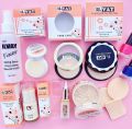 12PCS Bridal Makeup Deal - Makeup Fixer - Foundation Stick - Compact Powder - Loose Powder - Pan Cake - Kajal - 2Pcs Nail Polish - 3Pcs Sponge. 