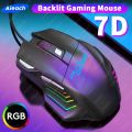 3200 DPI Gaming Mouse With 7 Programmable Buttons - 7 Light RGB Gaming Mouse USB Wired For PC, Laptop, Pubg Mobile, Free Fire. Minecraft By Funbug. 