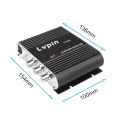 Car Channel Amplifiers Lvpin LP-838 Hi-Fi 2.1 Stereo Subwoofer Audio Bass Speaker Booster Connect With DVD Player Phone for Car. 