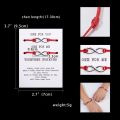 2pcs/set ONE FOR YOU ONE FOR ME Together Forever Love Infinity 8 Charm Bracelet Red String Couple Bracelets Lovers Wish Jewelry. 