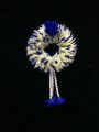 Artificial Hand Gajra / Bangles / kangan Dark Blue & offwhite colour with latkon.. 