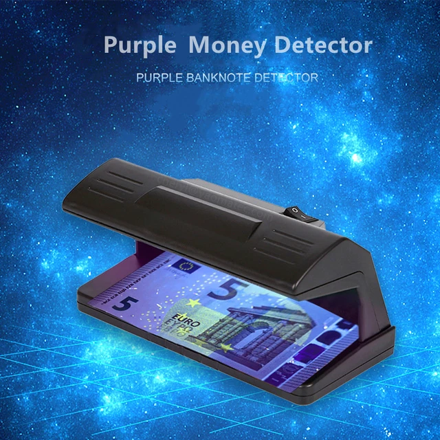 Fake Money Detector UV 318 Banknote Counterfeit-Ultraviolet Blacklight Money Tester with on off Switch EU Plug.Fake note checker machine.