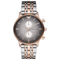 Emporio Armani Wrist Watch For Men Chronograph Quartz Two-tone Stainless Steel 43mm Watch AR1721. 