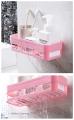 Plastic Multipurpose Kitchen Bathroom Shelf Wall Holder Wall Mounted Shelf for Bathroom. 